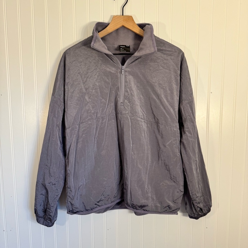 GapFit Women’s Fleece Lined 1/2 Zip Track Jacket Size Medium Tall - Picture 2 of 11